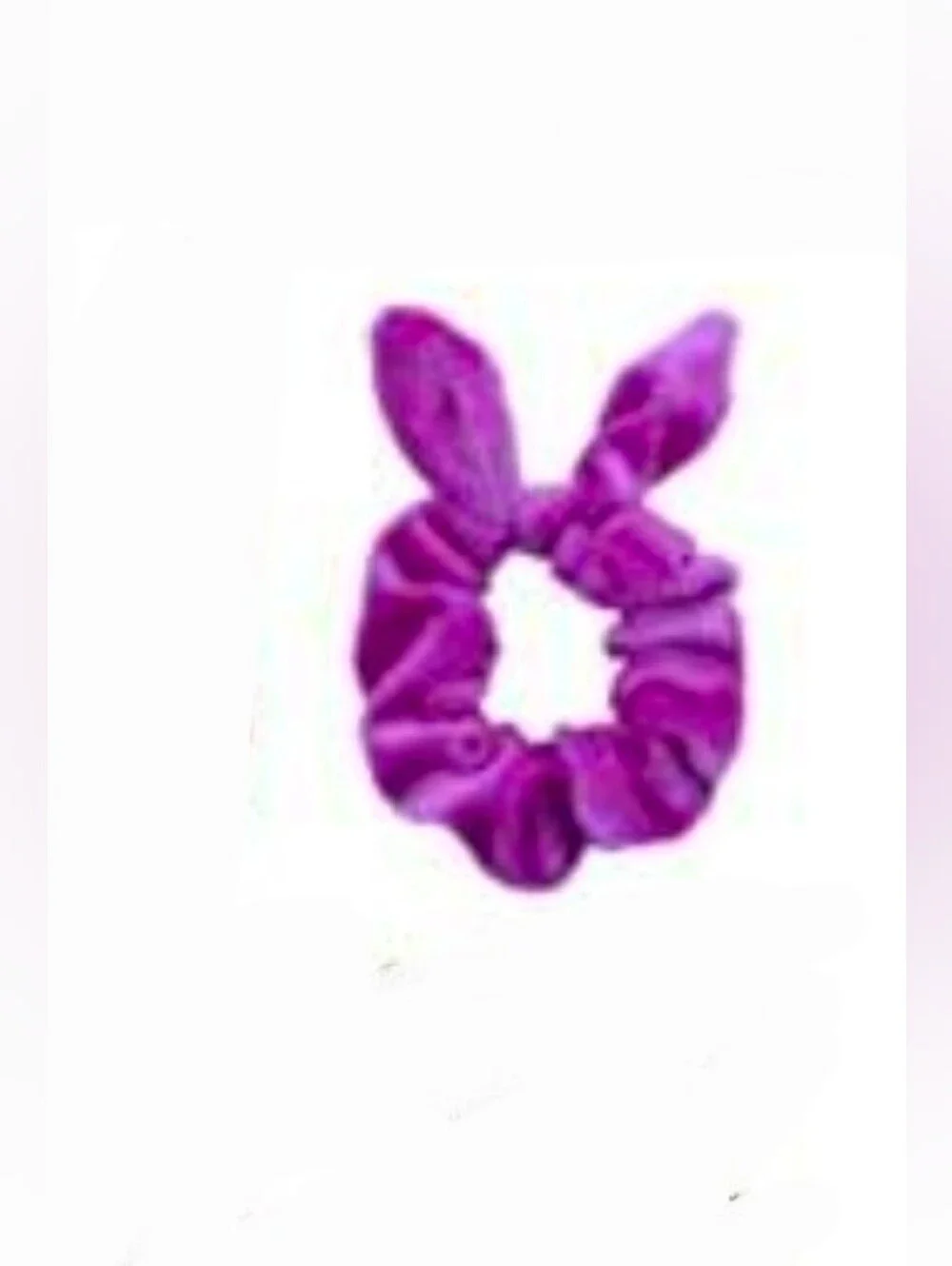 Bunny Ear Hair Scrunchies - Pink & Purple BNIB